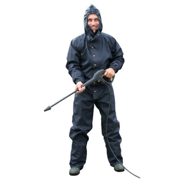 Combinaison de nettoyage imperméable avec capuche, taille XL, bleu foncé – Kerbl