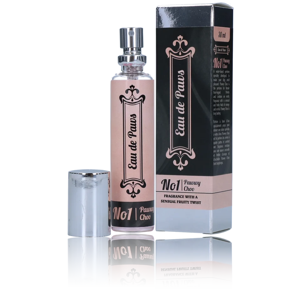 Parfum pour chienne à l’orange et à l’orchidée, 30 ml – Eau de Paws No1 Pawwy Choo – Image 1