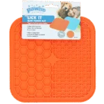 Tapis de léchage pour chiens avec ventouses, 21 x 21 cm, coloris assortis – Pawise Dog Lick Mat