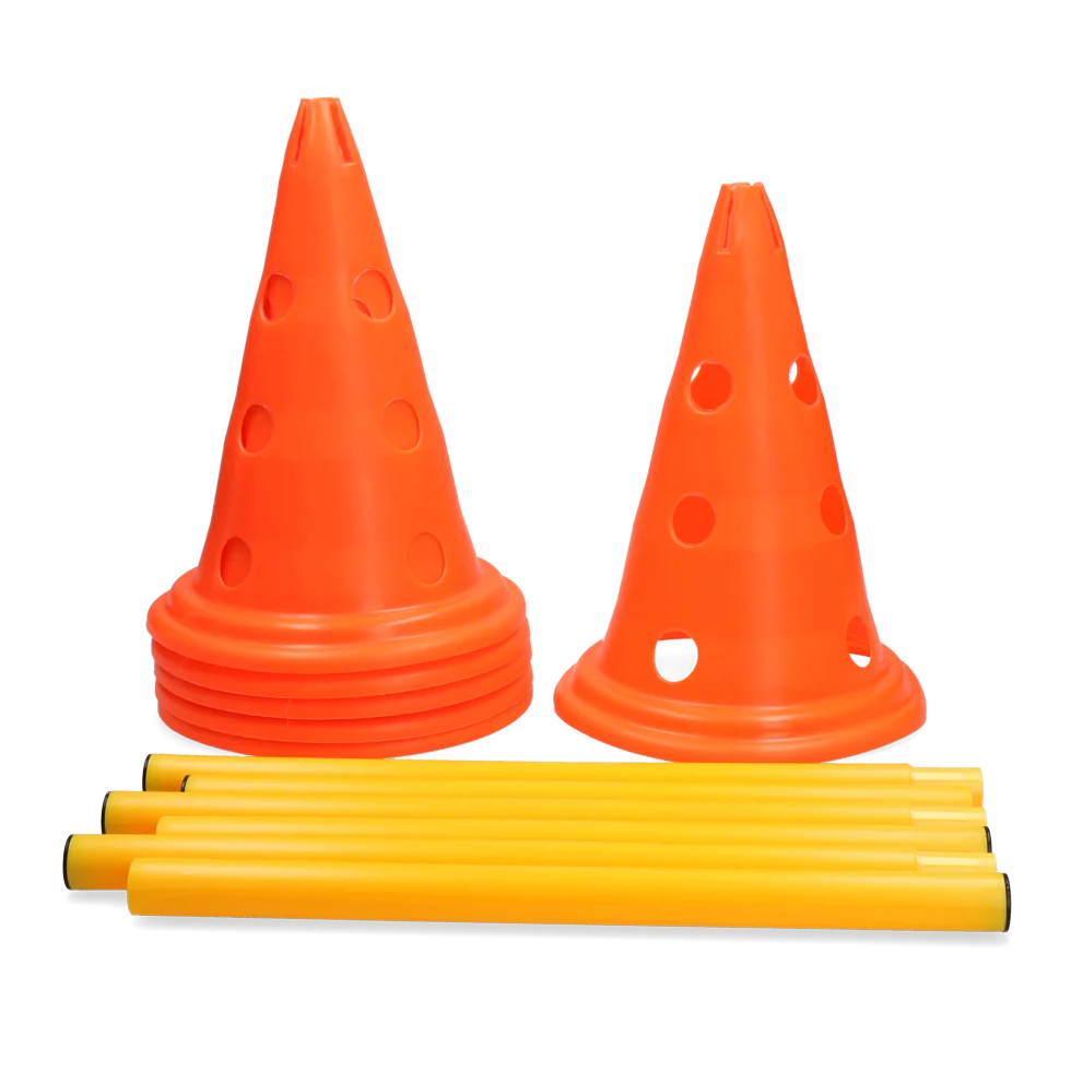 Kit d’agility pour chiens avec 6 cônes et 3 barres – Pawise Dog Agility Training Set – Image 2