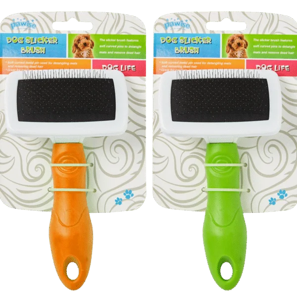 Brosse carde pour chien à picots souples, 11 cm – Pawise Dog Slicker Brush M