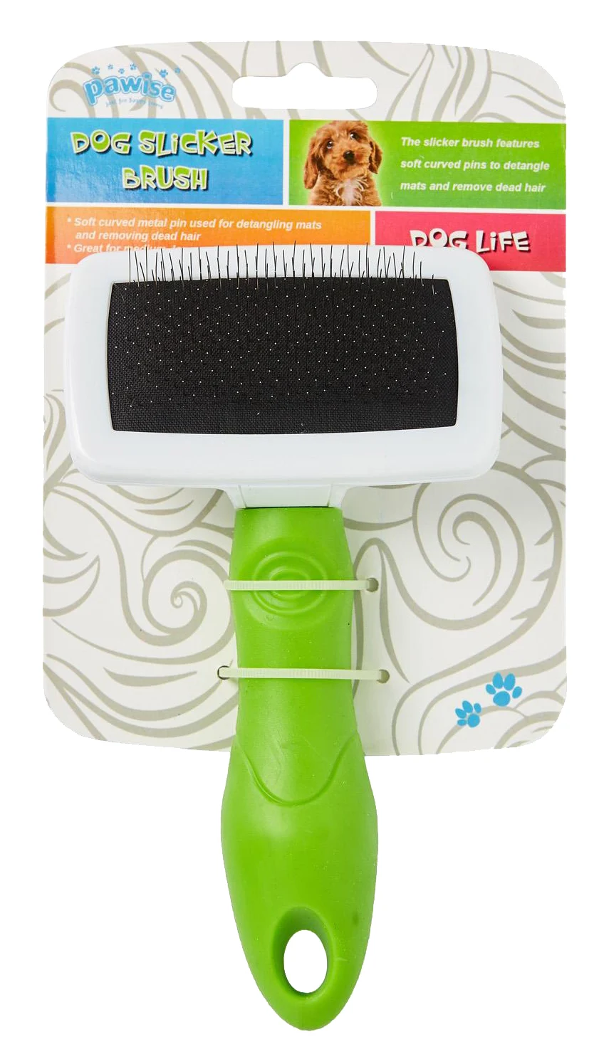 Brosse carde pour chien à picots souples, 11 cm – Pawise Dog Slicker Brush M – Image 2
