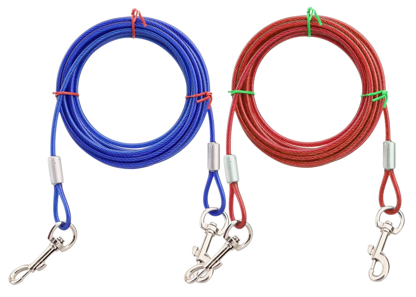 Longe d’attache en câble d’acier gainé de vinyle, 7 m – Pawise Tie Out – Image 2