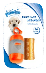 Distributeur de sacs à déjections avec 2 rouleaux de 20 sacs, pour laisse ou pantalon – Pawise Poop Bag Dispenser – Image 3