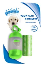 Distributeur de sacs à déjections avec 2 rouleaux de 20 sacs, pour laisse ou pantalon – Pawise Poop Bag Dispenser – Image 4