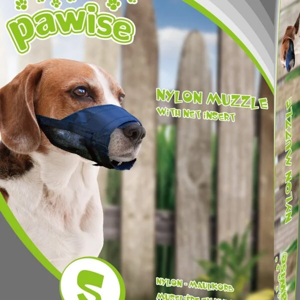 Muselière pour chien en nylon, réglable, noire, taille XS – Pawise Adjustable Nylon Muzzle XS