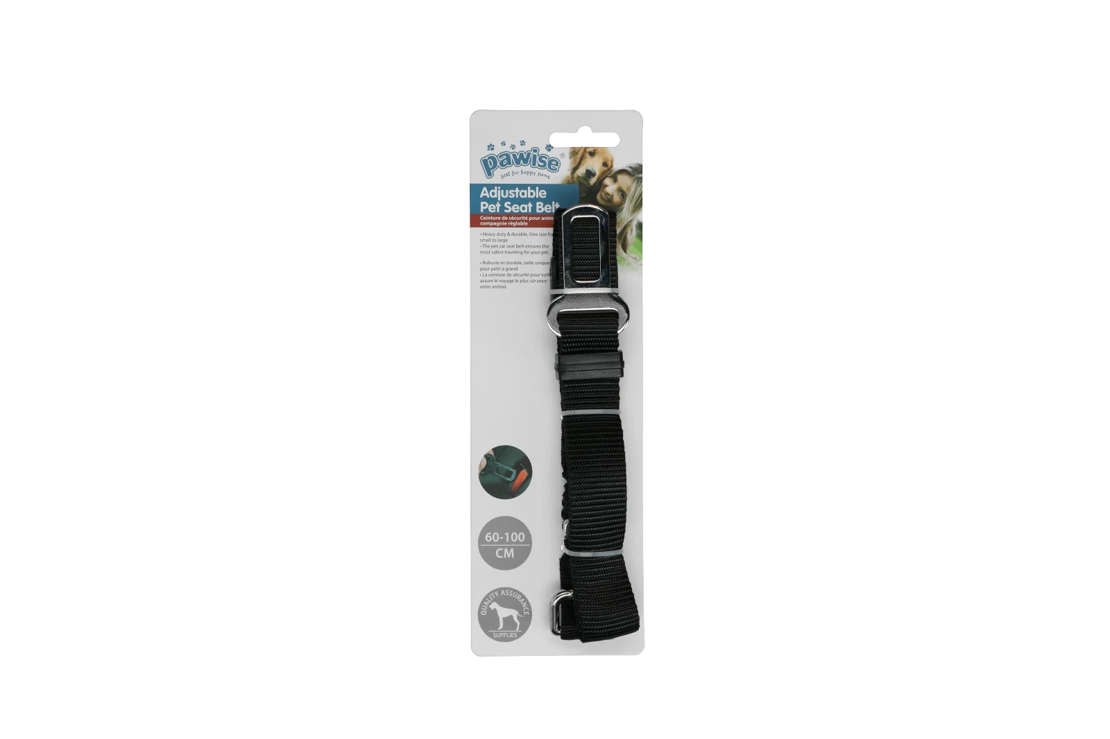 Ceinture de sécurité réglable pour chien, 60 à 100 cm – Pawise Dog Safety Belt – Image 1