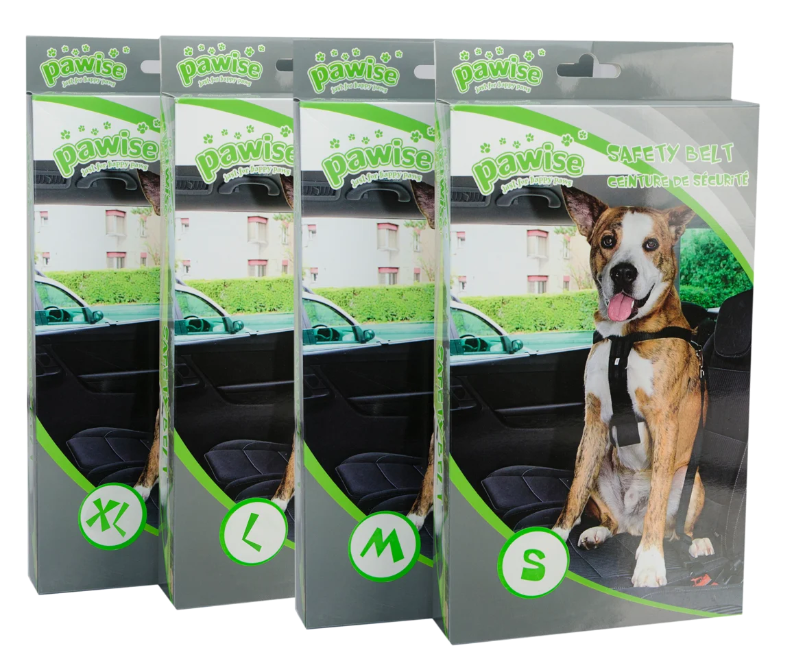 Ceinture de sécurité pour chien avec harnais, tour de poitrail de 30 à 60 cm – Pawise Safety Belt S – Image 1
