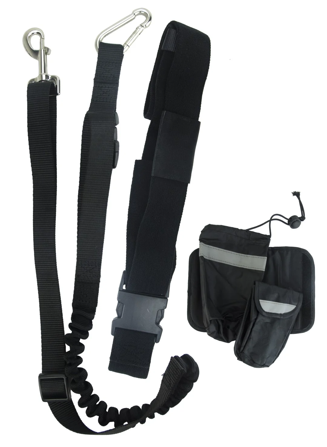 Laisse mains libres pour courir avec son chien, avec extrémité élastique pour ceinture – Pawise Hands Free Doggy Jogger Kit – Image 2