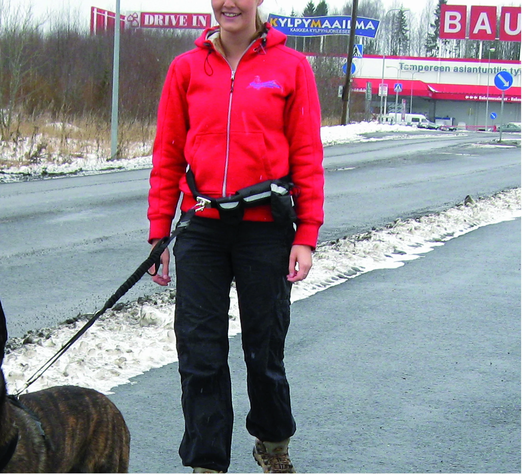 Laisse mains libres pour courir avec son chien, avec extrémité élastique pour ceinture – Pawise Hands Free Doggy Jogger Kit – Image 4