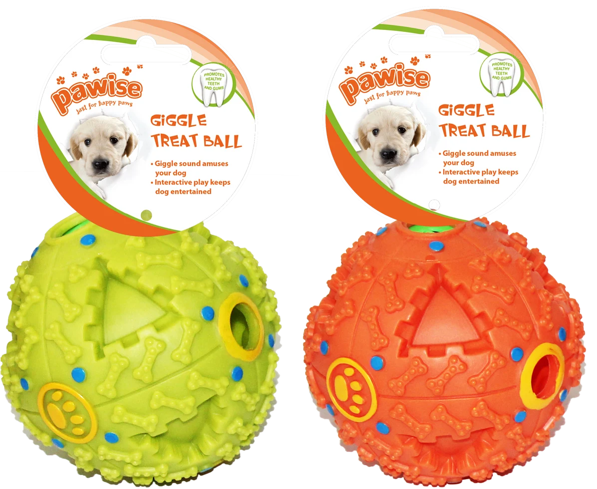 PAWI14103.png Balle distributrice de friandises avec bruit de rire et ouverture M – Pawise Giggle Treat Ball – Image 1