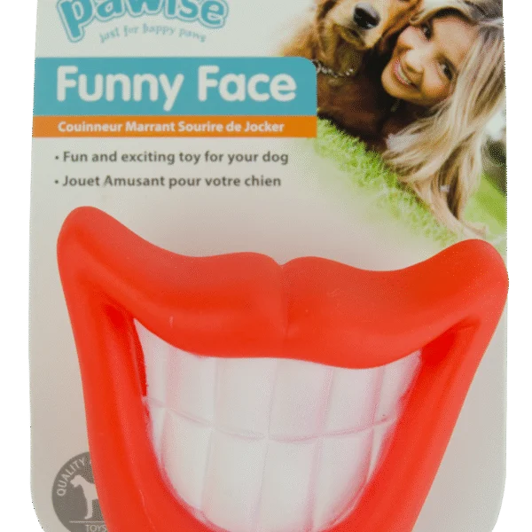 Jouet pour chien avec pouic pour selfies – Pawise Funny Face Big Tooth
