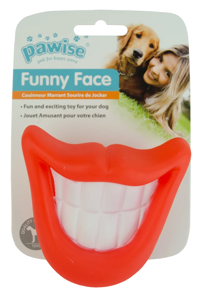 PAWI14113.png Jouet pour chien avec pouic pour selfies – Pawise Funny Face Big Tooth – Image 1