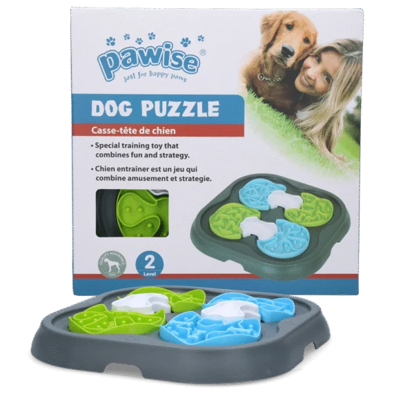 Puzzle pour chien à cases coulissantes, 34 x 34 cm – Pawise Dog Puzzle