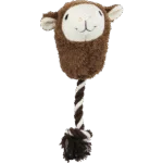 Peluche pour chien en forme d’alpaga avec corde et couineur, assortiment – Pawise Alpaca Doll With Rope