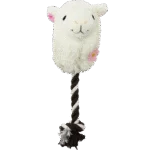 Peluche pour chien en forme d’alpaga avec corde et couineur, assortiment – Pawise Alpaca Doll With Rope – Image 3