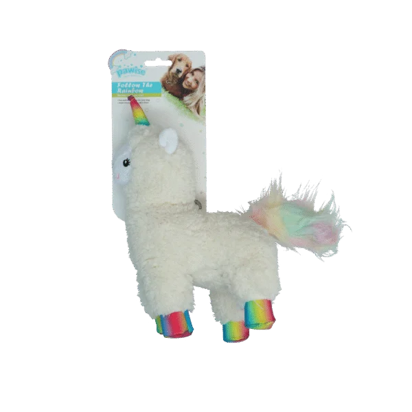 Peluche lama pour chien avec couronne et couineur – Pawise Sequine Pet Lama