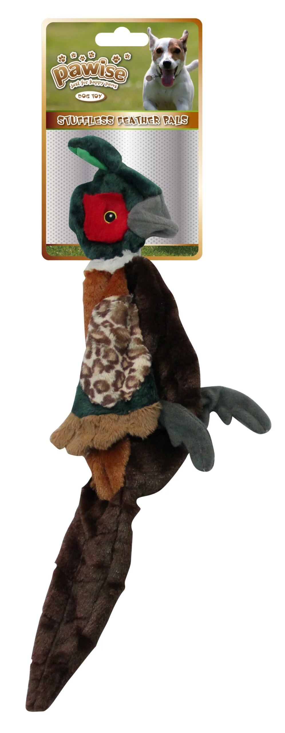 PAWI15076.jpg Peluche pour chien faisan L sans rembourrage avec couineur, 52 cm – Pawise Stuffless Feather Pals – Image 1