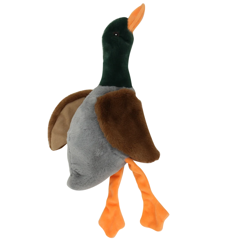 Peluche pour chien canard sans rembourrage avec couineur, 37 cm – Pawise Stuffless Duck With Big Squeaker – Image 1
