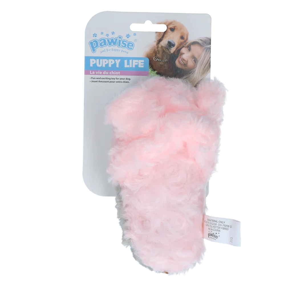 Jouet pour chien en forme de chausson avec couineur pour chiots – Pawise Puppy Life My Slipper – Image 2