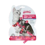 Harnais pour chat avec laisse S, couleur aléatoire rose ou violet – Pawise Kitten Harness With Leash – Image 2