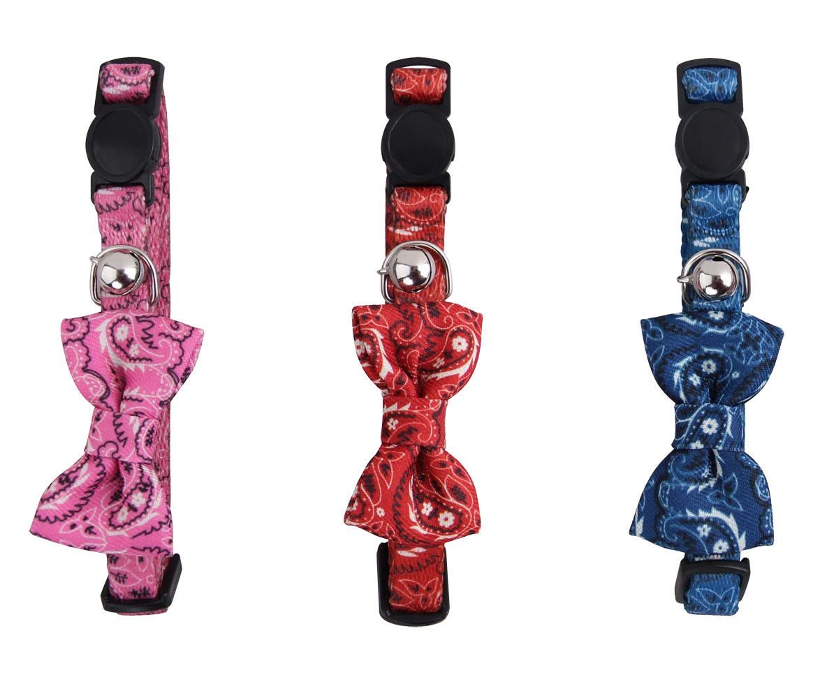 Collier pour chat avec nœud rouge – Pawise Cat Collar With Bowknot – Image 2