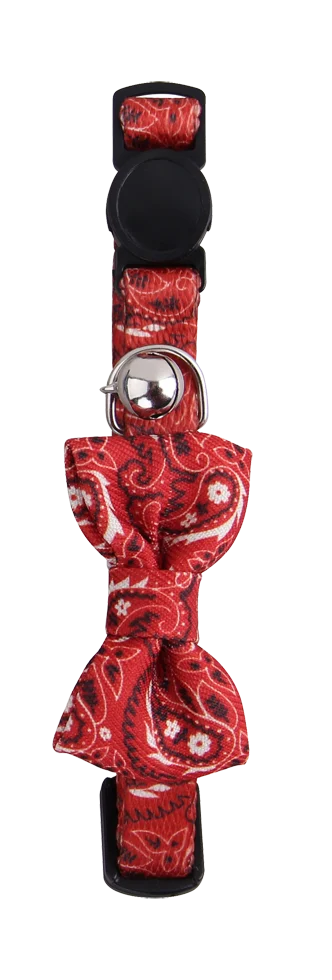 Collier pour chat avec nœud rouge – Pawise Cat Collar With Bowknot – Image 1