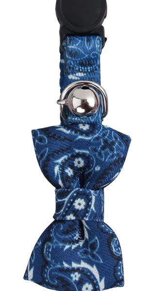 Collier pour chat avec nœud papillon bleu – Pawise Cat Collar With Bowknot