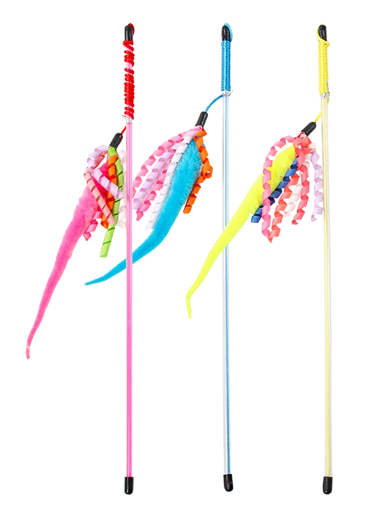 PAWI28091.png Canne à pêche pour chat avec serpent doux, baguette de 45,5 cm – Pawise Cat Teaser Snake – Image 1