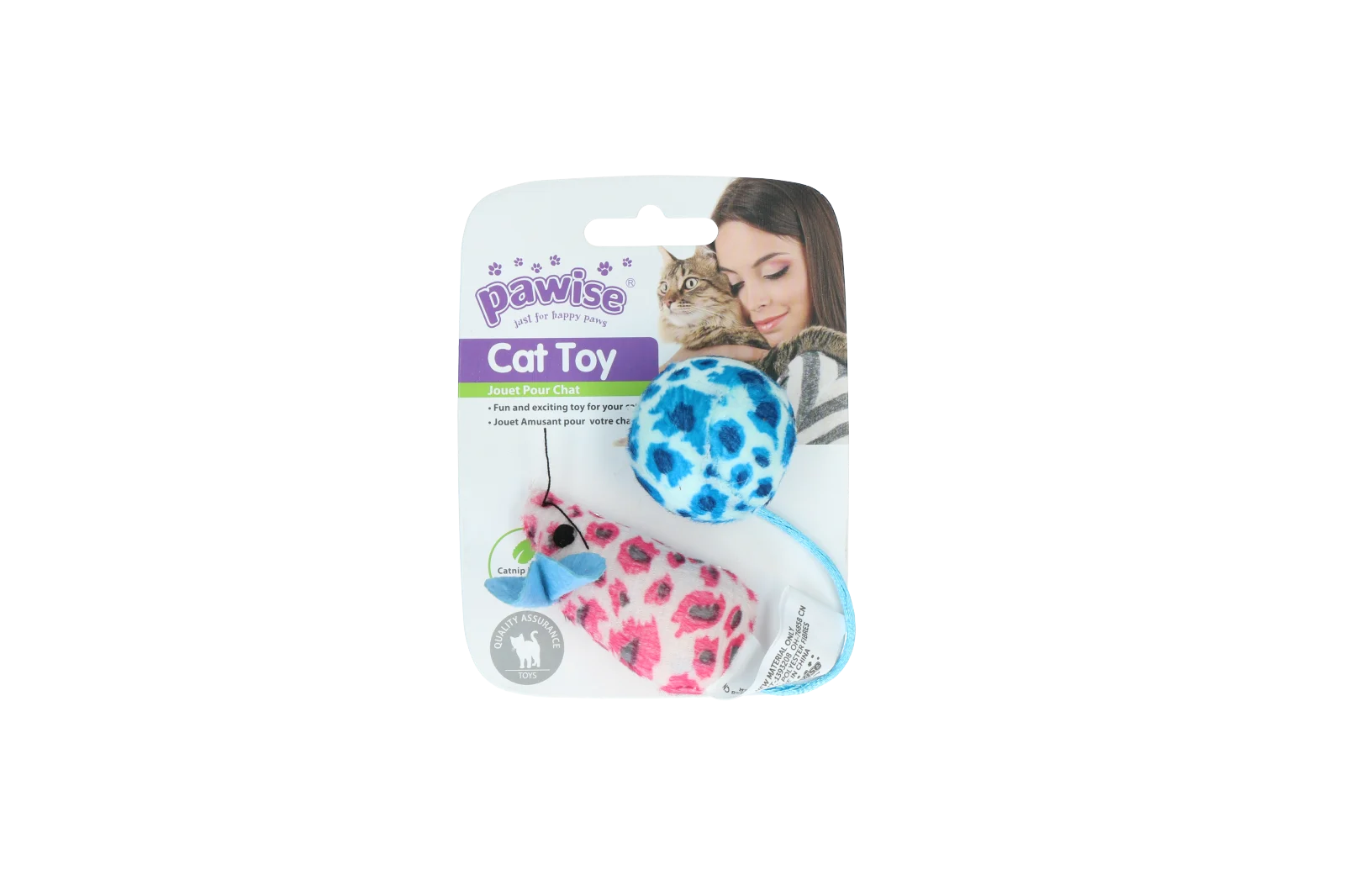 Lot de jouets pour chat avec souris et balle, herbe à chat, 2 pièces – Pawise Cat Toy - Mice & Ball – Image 3