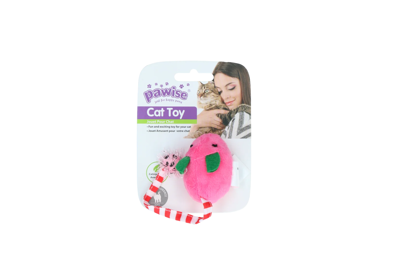 Souris en peluche avec herbe à chat et bruit froissé, 16 cm – Pawise Plush Mice Toy – Image 3