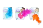 Souris en laine avec herbe à chat et plumes, 14 cm – Pawise Cat Toy Wool Mouse