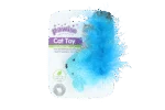 Souris en laine avec herbe à chat et plumes, 14 cm – Pawise Cat Toy Wool Mouse – Image 4