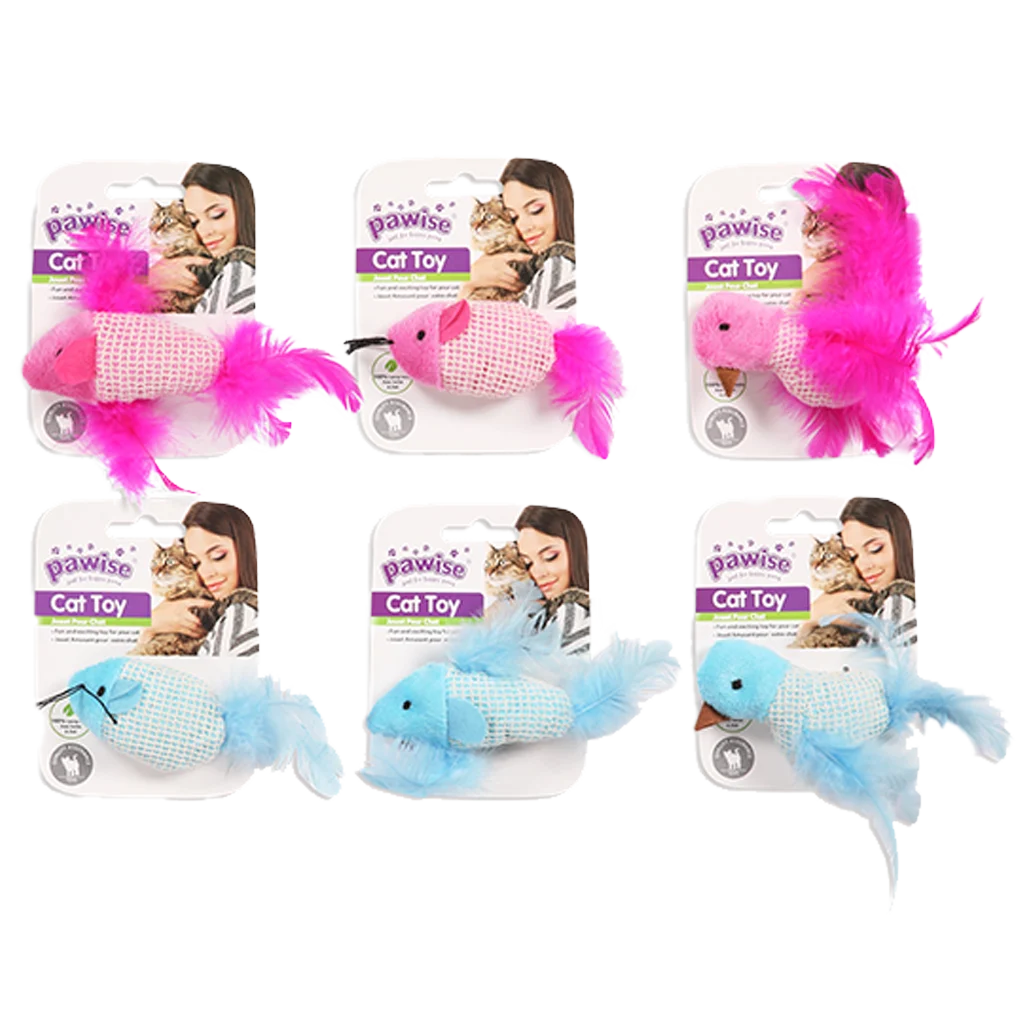 Jouet oiseau pour chat avec catnip et plumes – Pawise 100% Catnip Toy Vogel – Image 6