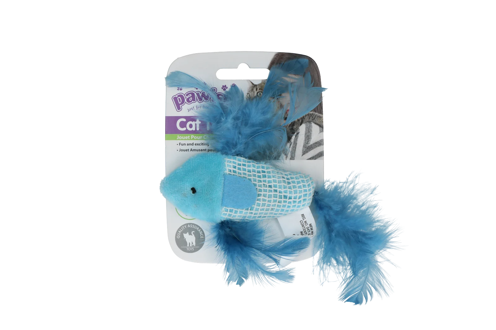Jouet poisson pour chat avec herbe à chat et plumes – Pawise 100% Catnip Toy Vis – Image 3