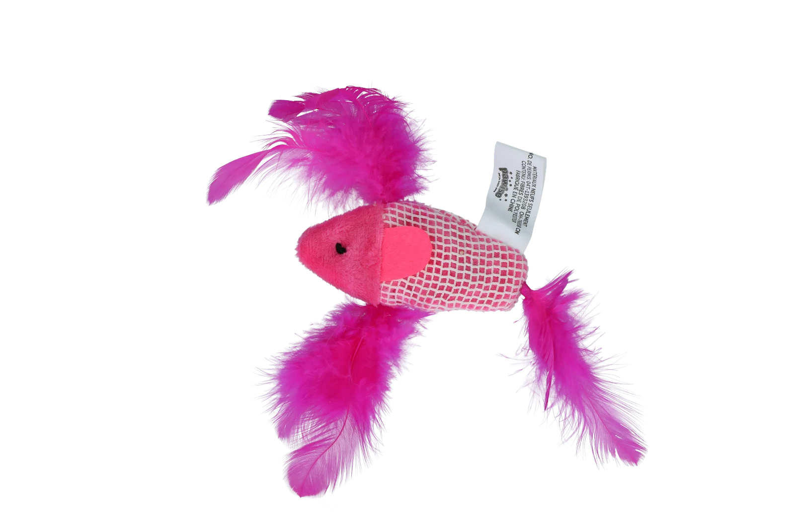 Jouet poisson pour chat avec herbe à chat et plumes – Pawise 100% Catnip Toy Vis – Image 4