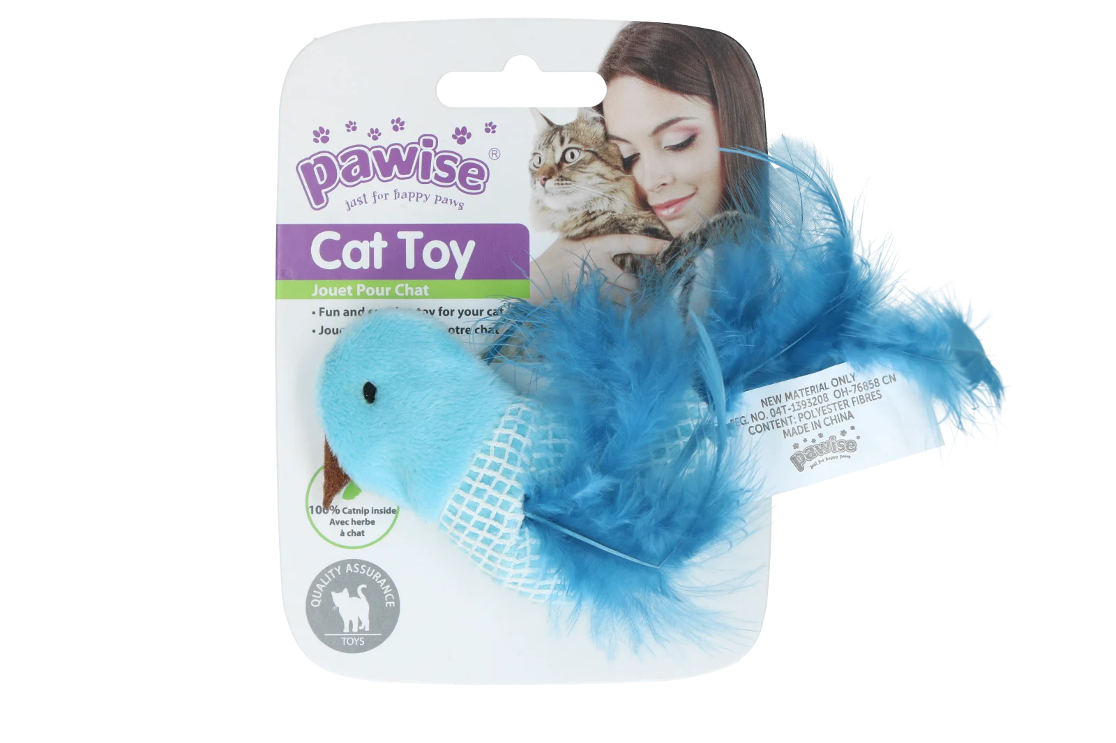 Jouet oiseau pour chat avec catnip et plumes – Pawise 100% Catnip Toy Vogel – Image 3