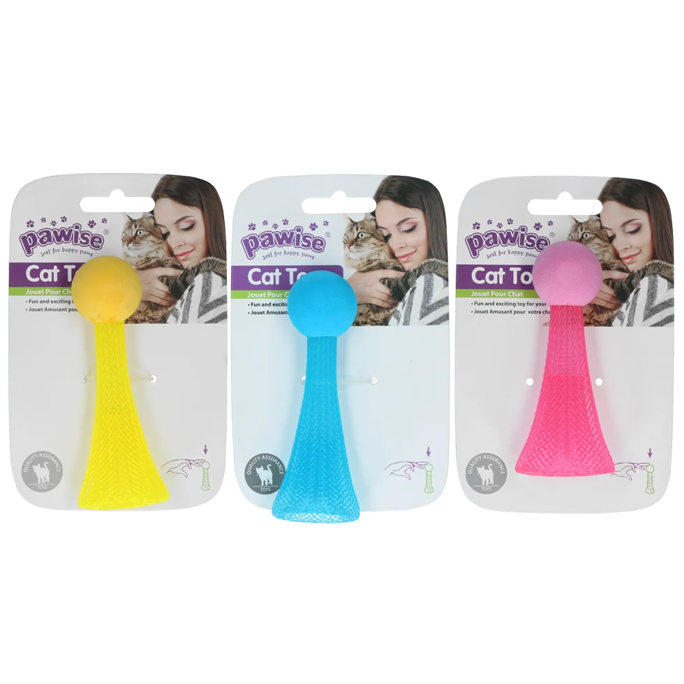 Jouet sauteur pour chat avec LED clignotante, 10 cm – Pawise Cat Light-up Toy – Image 1