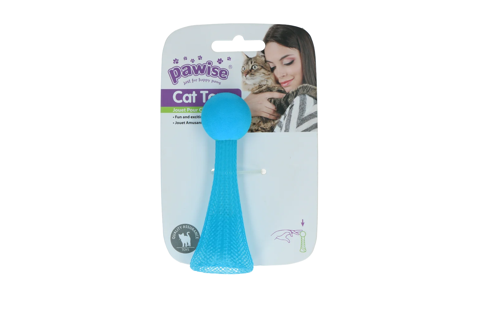 Jouet sauteur pour chat avec LED clignotante, 10 cm – Pawise Cat Light-up Toy – Image 2