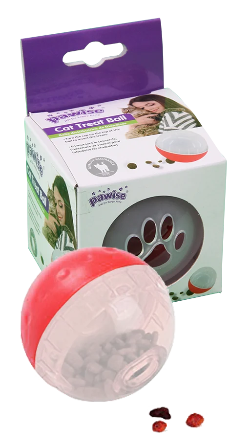 Balle à friandises pour chat, ø 8 cm – Pawise Cat Treat Ball – Image 2