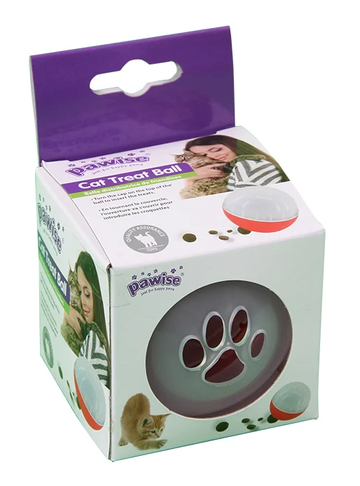 Balle à friandises pour chat, ø 8 cm – Pawise Cat Treat Ball – Image 1