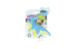 Peluche pour chat avec herbe à chat et plumes, 12 x 12 cm – Pawise meow meow life Dinosaurus – Image 4