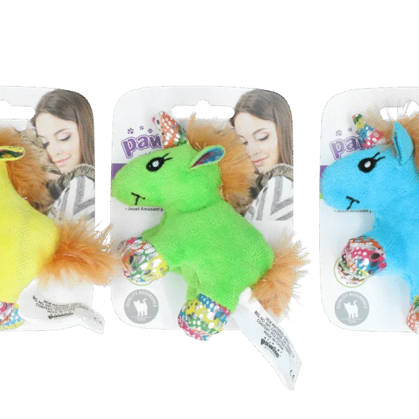 Peluche pour chat avec cataire et plumes, 12 x 8 cm – Pawise meow meow life Unicorn