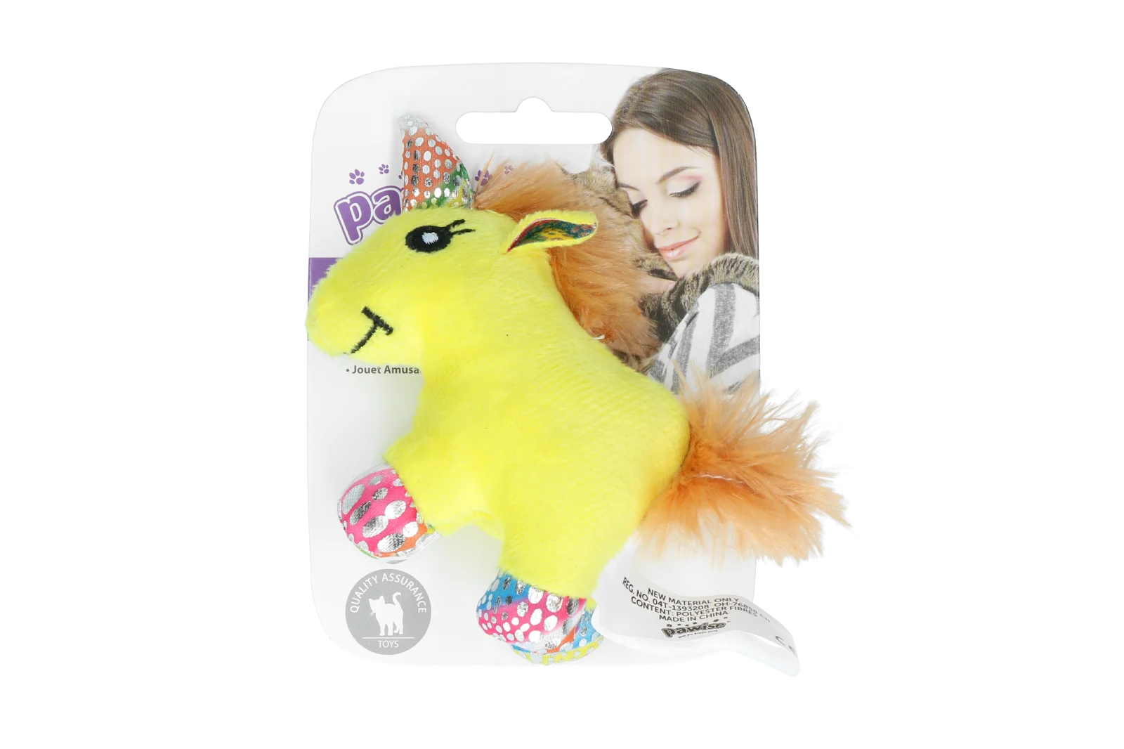 Peluche pour chat avec cataire et plumes, 12 x 8 cm – Pawise meow meow life Unicorn – Image 2