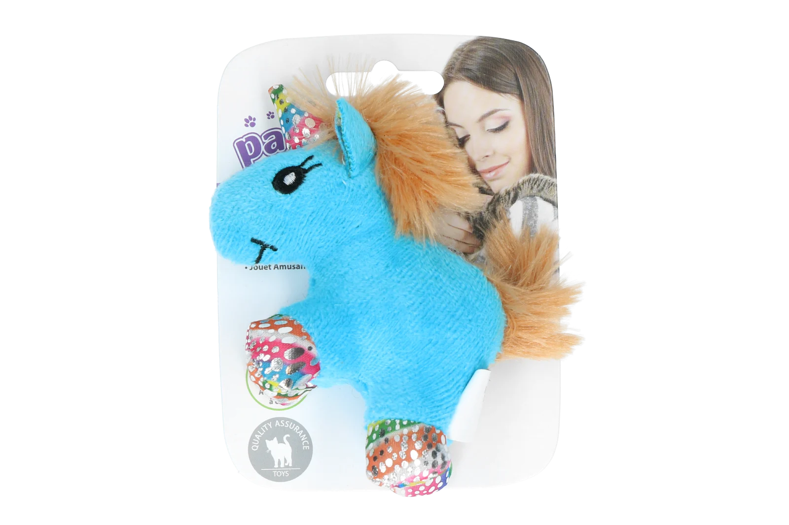 Peluche pour chat avec cataire et plumes, 12 x 8 cm – Pawise meow meow life Unicorn – Image 3