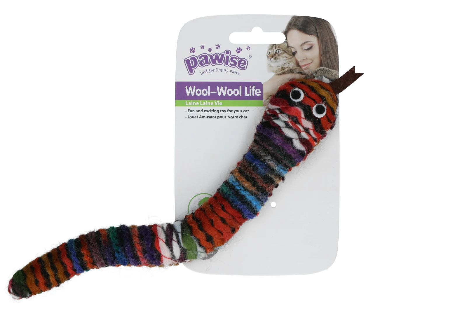 Serpent en tricot avec cataire et couineur, 23 cm – Pawise Wool-Wool life Slang – Image 3