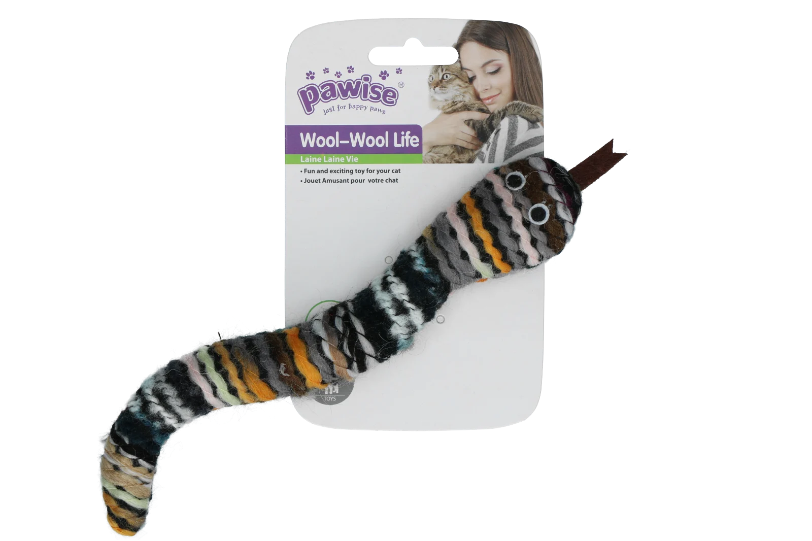 Serpent en tricot avec cataire et couineur, 23 cm – Pawise Wool-Wool life Slang – Image 2