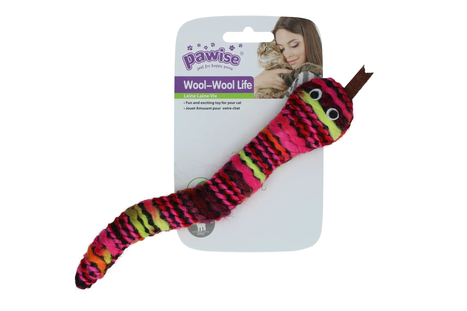 Serpent en tricot avec cataire et couineur, 23 cm – Pawise Wool-Wool life Slang – Image 4