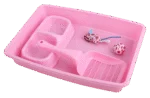 Kit de démarrage pour chaton avec bac à litière et gamelles, rose – Pawise Kitten Starter Set