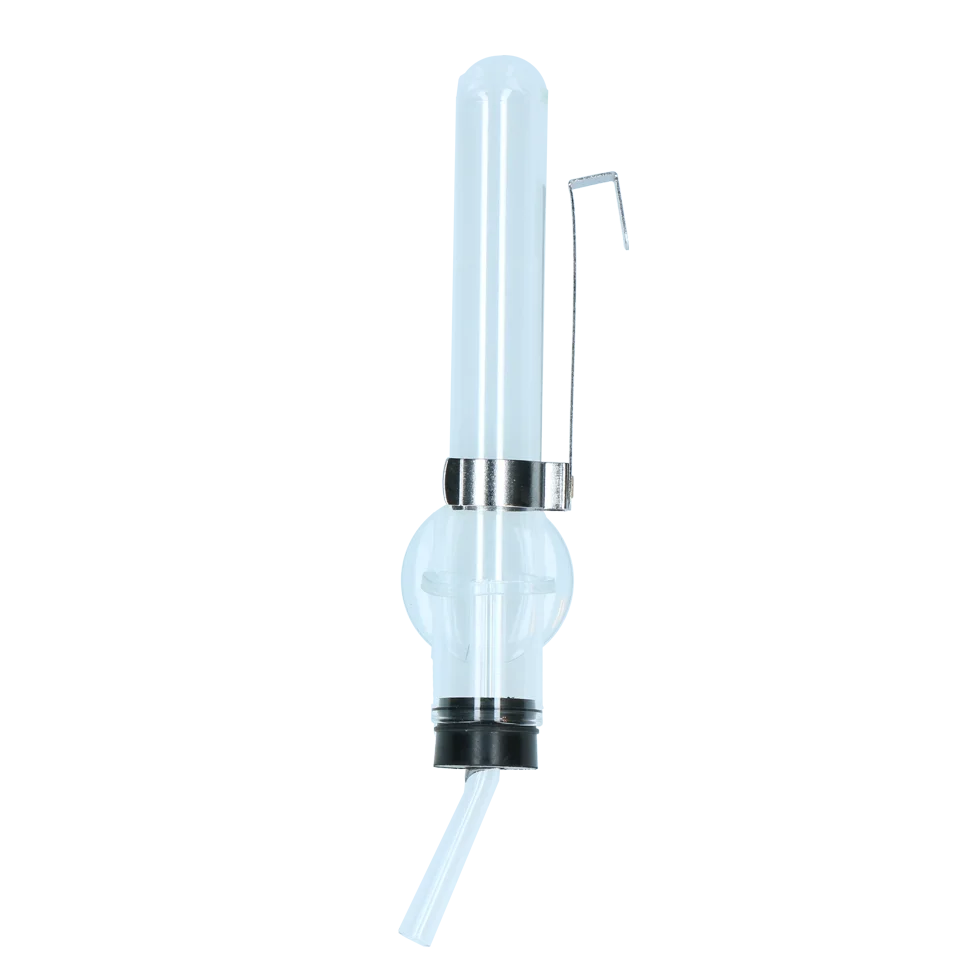 Bouteille à eau en verre pour hamsters avec support et ventouse, 50 ml – Pawise Hamster Glass Water Bottle – Image 2